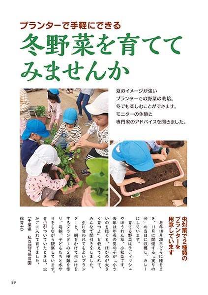 プランターで手軽にできる 冬野菜を育ててみませんか