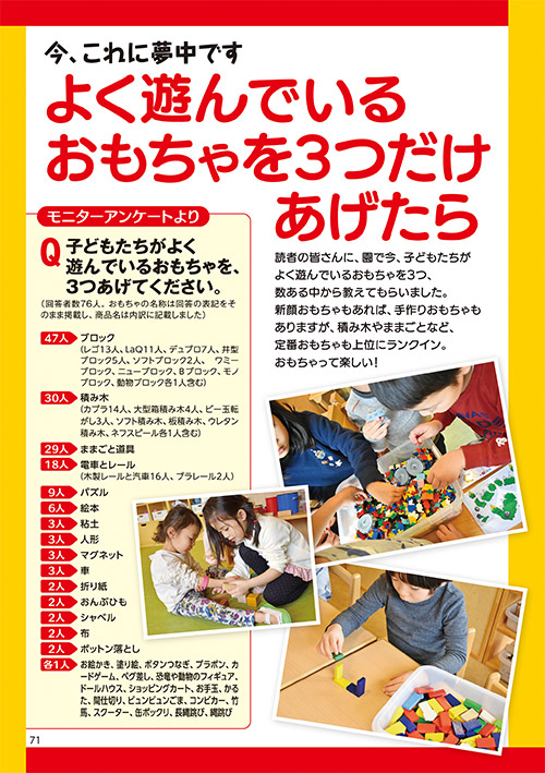 今、これに夢中です よく遊んでいるおもちゃを3つだけあげたら