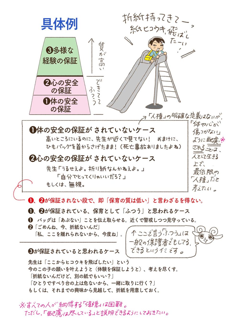 分けて考えたい 保育の質の向上議論2